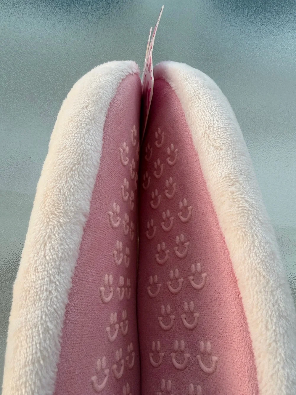 Moon Cake Smiley Face Western-Themed Fuzzy Slipper Socks ~ Women’s M/L (8-10)